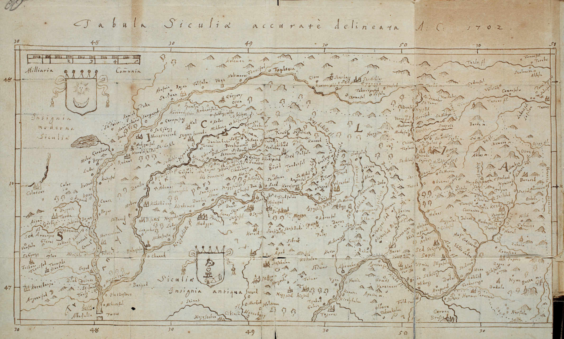 Lakatos Székelyföld-térképe (OSZK Kézirattár, Oct. Lat. 324)